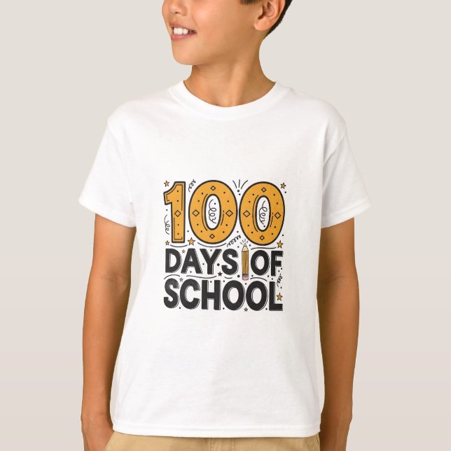 Kids 100 Days Smarter School T-Shirt (Vorderseite)