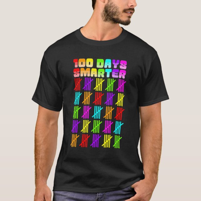 Kids 100 Days Smarter Shirts, Boys Girls 100th Day T-Shirt (Vorderseite)