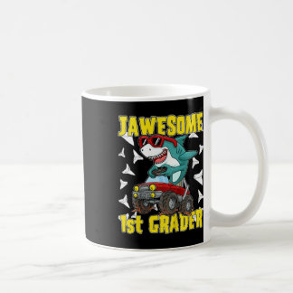 Kids 1. Klasse Monster Truck Dinosaurier Megalodon Kaffeetasse