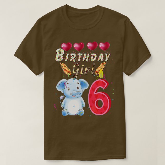 Kids 1 Year Old Elephant Birthday Girl Cute 1th Pa T-Shirt (Design vorne)