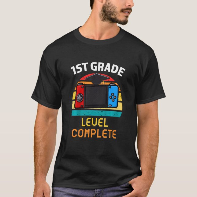 Kids 1st Grade Level Complete  Graduation party Fi T-Shirt (Vorderseite)
