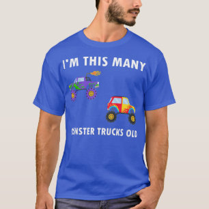 Kids 2 Years Old Boy Monster Trucks 2nd Birthday K T-Shirt