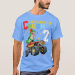 Kids 2nd Birthday Boy Monster Truck Dinosaur T Rex T-Shirt<br><div class="desc">Kids 2nd Birthday Boy Monster Truck Dinosaur T Rex 2 Year Old .</div>