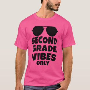 Kids 2nd Grade Vibes Only Sonnenbrille 1. Tag in d T-Shirt