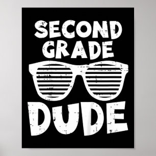 Kids 2nd Second Grade Typ Byck Zur Schule Erster S Poster