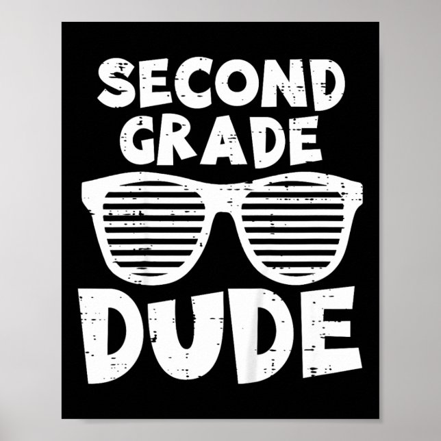 Kids 2nd Second Grade Typ Byck Zur Schule Erster S Poster (Vorne)