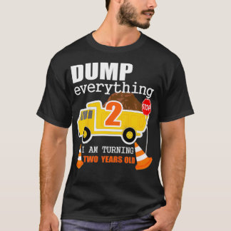 Kids 2nd Truck Theme Birthday Party Gift Age 2 T-Shirt