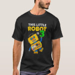Kids 3 Year Old Cute Robot Birthday T-Shirt<br><div class="desc">Kids 3 Year Old Cute Robot Birthday</div>