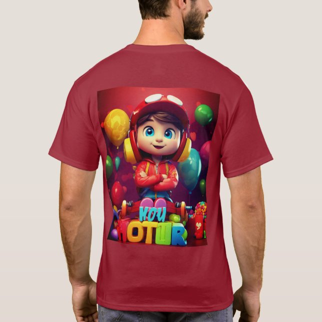 KIDS 3D-DESIGN FÜR NIEDLICHES JUGENDLICHES T.SHIRT T-Shirt (Rückseite)