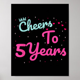 Kids 5. Geburtstag Mädchen Jungen Zitat Prost auf Poster