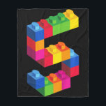 Kids 5 Year Old Building Blocks Birthday Bricks 5 Fleecedecke<br><div class="desc">Kids 5 Year Old Building Blocks Birthday Bricks 5th Gift</div>