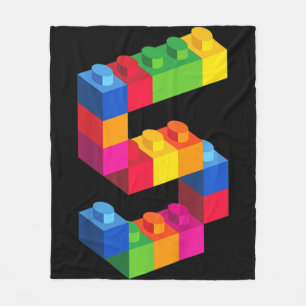 Kids 5 Year Old Building Blocks Birthday Bricks 5 Fleecedecke