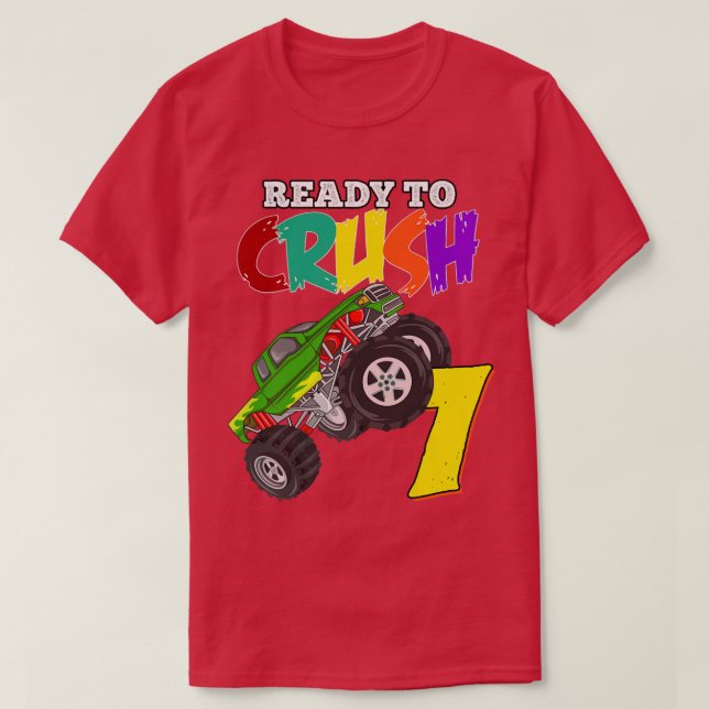 Kids 5th Birthday Boys Monster Truck 5 Year Old Ra T-Shirt (Design vorne)