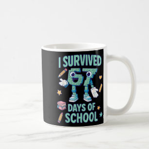 Kids 6-7 Meme Ich überlebte 67 Tage Schule Kaffeetasse