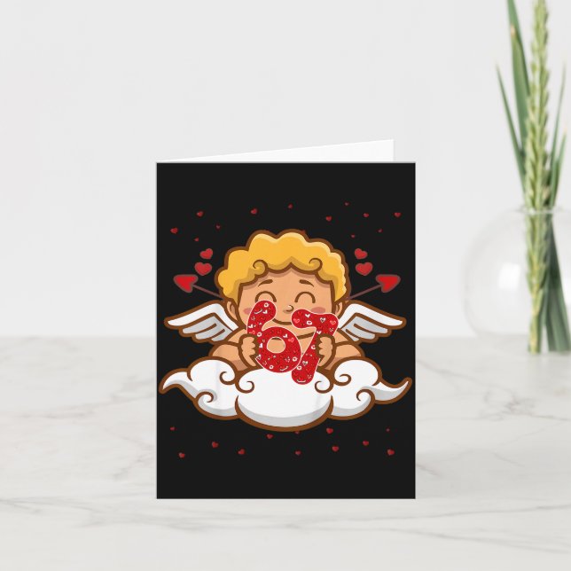 Kids 6 7 Meme Six Seven Cud 67 Valentines Day Todd Karte (Vorderseite)