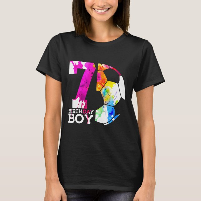 Kids 7 Birthday Boy Soccer 7th Birthday  T-Shirt (Vorderseite)