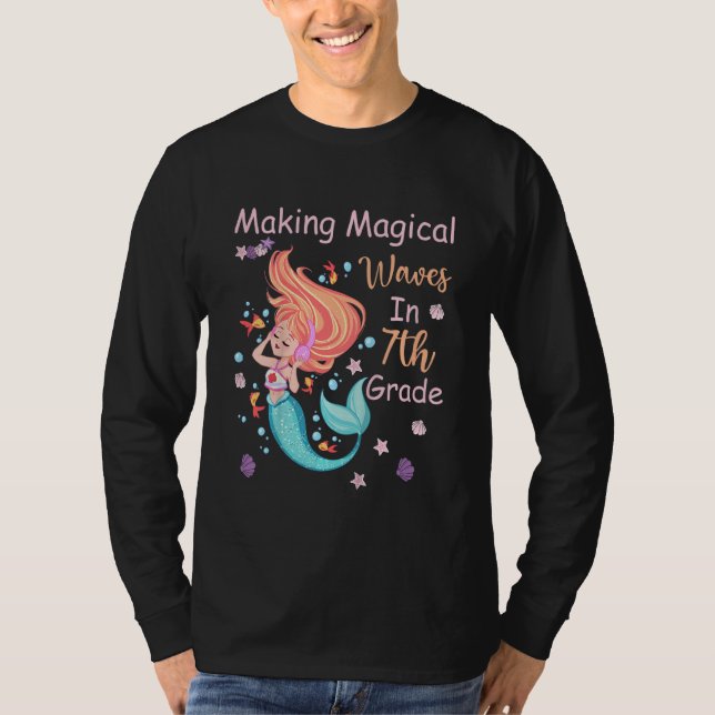 Kids 7th Grade Mermaid Making Magical Waves Kids G T-Shirt (Vorderseite)