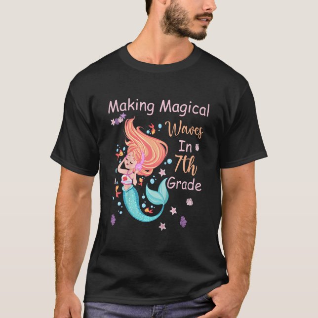 Kids 7th Grade Mermaid Making Magical Waves Kids G T-Shirt (Vorderseite)