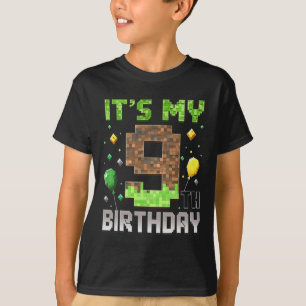 Kids 9. Geburtstag Gamer Pixel 9 Jahre Alt Video G T-Shirt