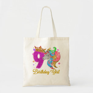 Kids 9 Year Old Gifts Kids Teens 9th Birthday Girl Tragetasche