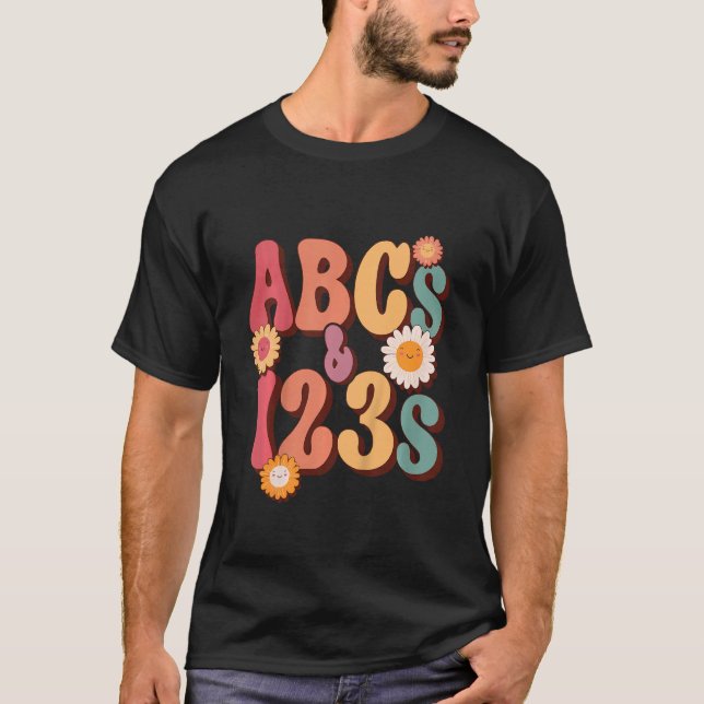 Kids ABC & 123 1st Day Of Kindergarten Kids Alphab T-Shirt (Vorderseite)