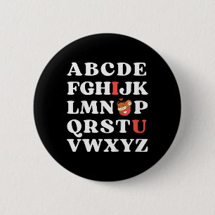 Kids Abc Ich liebe dich Kids Eichhörnchen Valentin Button