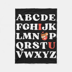 Kids Abc Ich liebe dich Kids Eichhörnchen Valentin Fleecedecke
