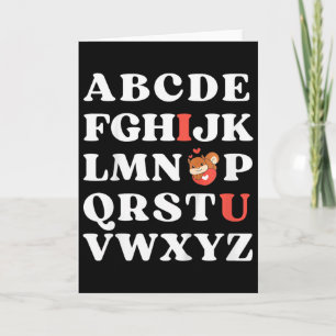 Kids Abc Ich liebe dich Kids Eichhörnchen Valentin Karte