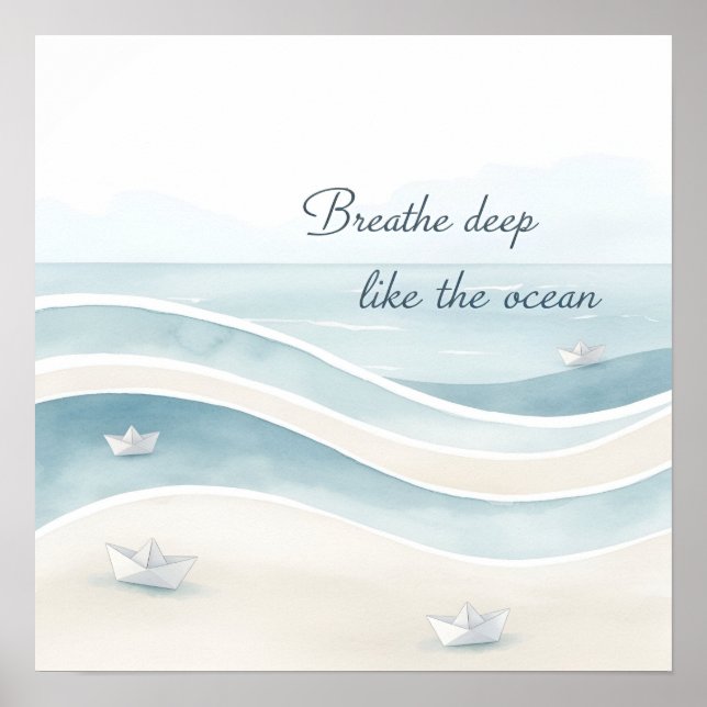 Kids Affirmation - Breathe Deep Poster (Vorne)