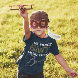 Kids Air Force BMT Abschluss schwarz zurück T-Shirt