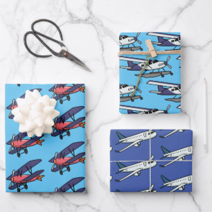 Kids Airplane Trio Geschenkpapier Set