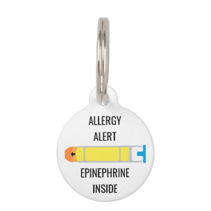 Kids Allergie Warnhinweis Epinephrin im Notfall Haustiermarke