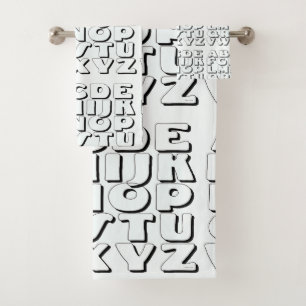 Kids Alphabet Badhandtuch Set