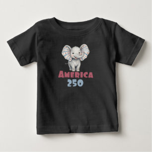 Kids America 250, Patriotischer Elefant Baby T-shirt