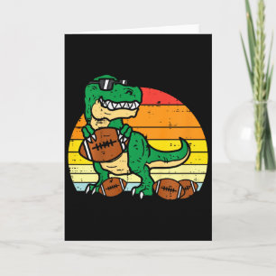 Kids American Football Trex Retro Dinosaur Jungen  Karte