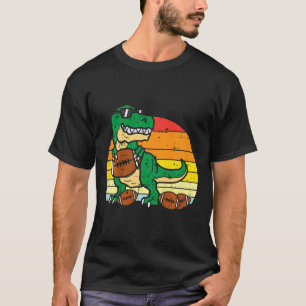 Kids Amerikanischer Fußll Trex Retro Dinosaurier J T-Shirt
