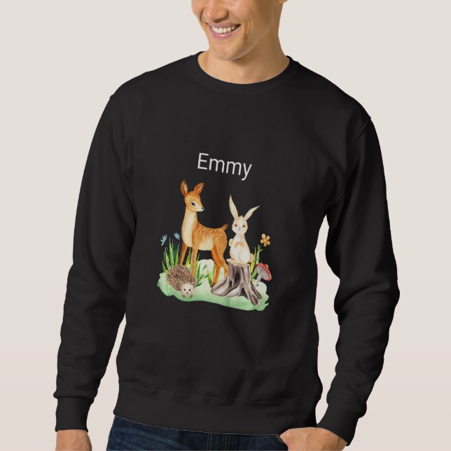 Kids Animal deer rabbit hedgehog Emmy Sweatshirt (Vorderseite)
