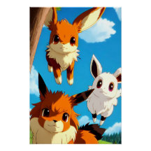 Kids Anime Cartoon Glossy Poster