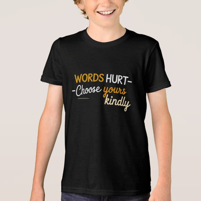 Kids' Anti-Bullying T-Shirt Tri-Blend Shirt (Vorderseite)