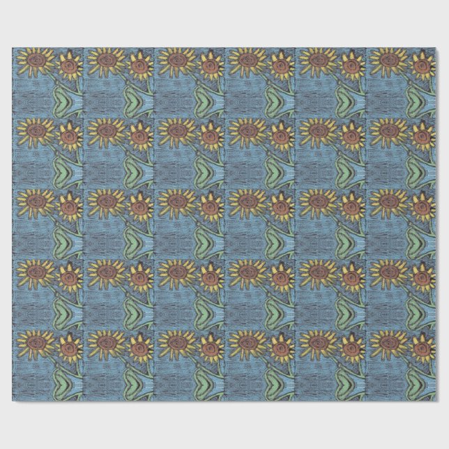 Kids Art for CHOC - Sunflowers Forever Geschenkpapier (Flach)