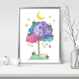 Kids Art Prints   Sweet Dreams Watercolor Poster