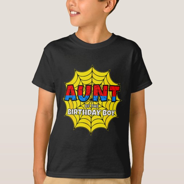 Kids Aunt Of The Birthday Boy Sder Theme Party Mat T-Shirt (Vorderseite)