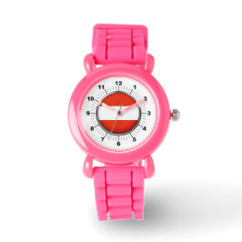 Kid's Austria Flag Rosa Glitzer Strap Watch Armbanduhr
