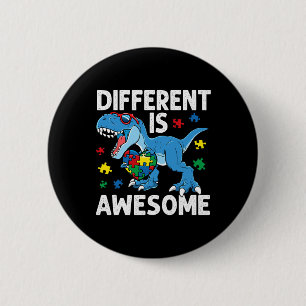 Kid's Autismus anders ist Phantastisch Dinosaurier Button