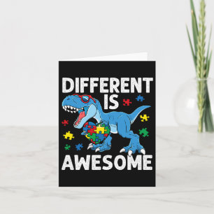 Kid's Autismus anders ist Phantastisch Dinosaurier Karte