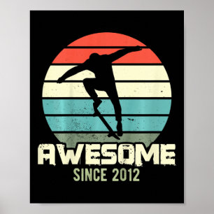 Kids Awesome Since 2012 - 9. Geburtstag Jungen Ska Poster