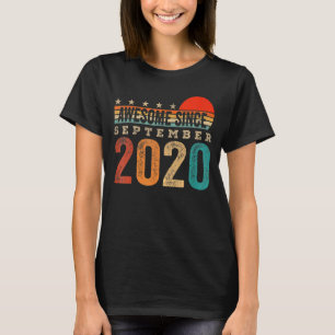 Kids Awesome Since September 2020 2nd Birthday 2 T-Shirt