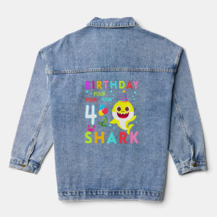 Kids Baby Niedlich Shark 3. Geburtstag Junge Mädch Jeansjacke