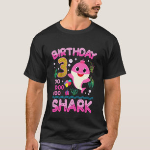 Kids Baby Niedlich Shark 3. Geburtstag Junge Mädch T-Shirt
