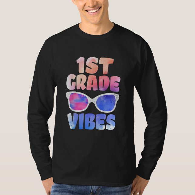 Kids Back To School 1st Grade Vibes First Day Teac T-Shirt (Vorderseite)